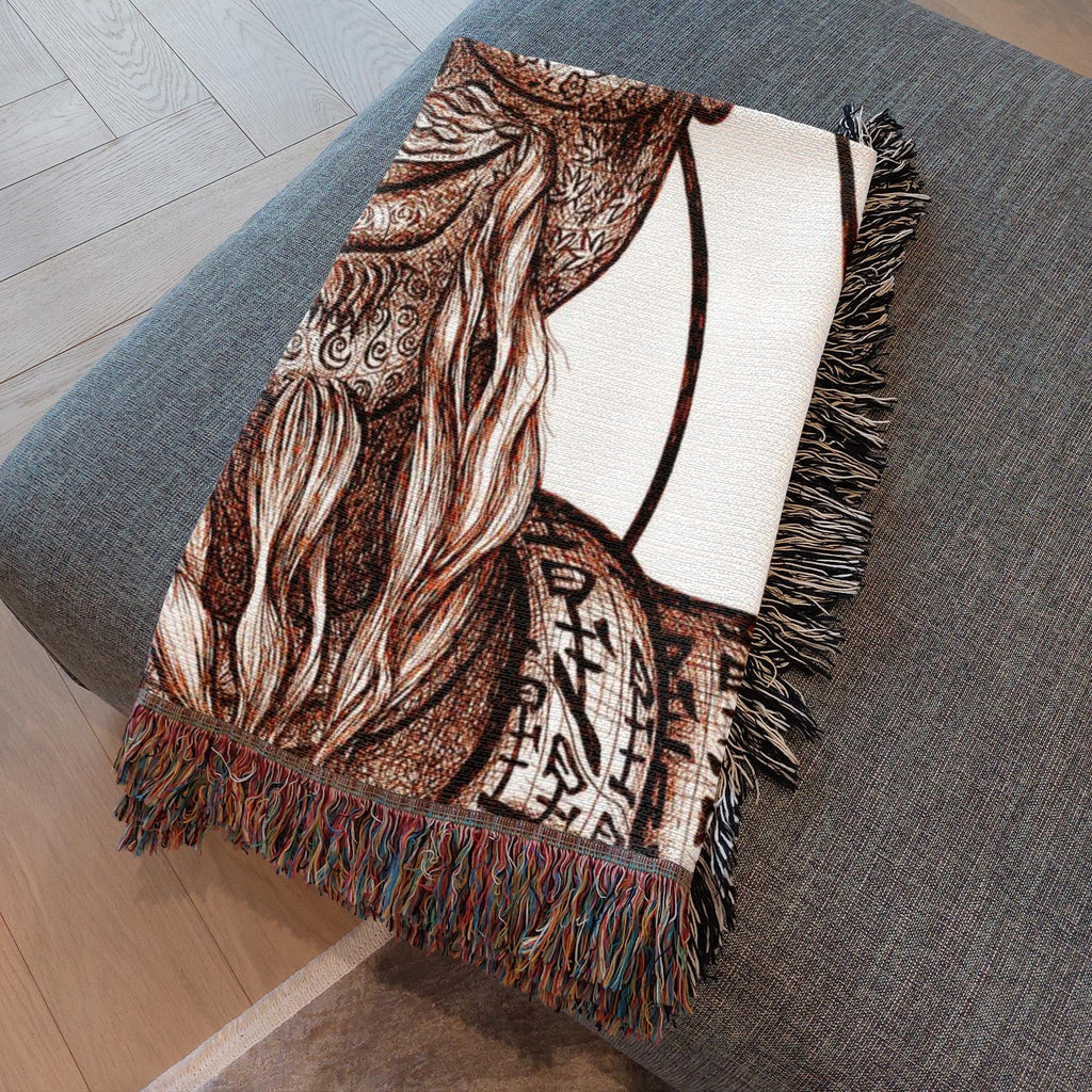 the-wisdom-keeper-of-patience-brown-white-woven-blanket – Wisdom Keepers