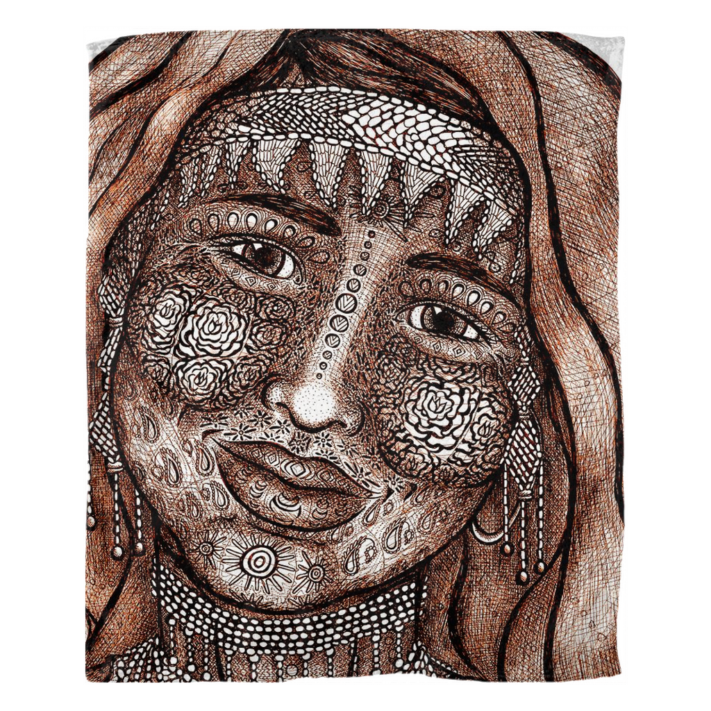 the-wisdom-keeper-of-empathy-brown-white-fleece-blanket – Wisdom Keepers