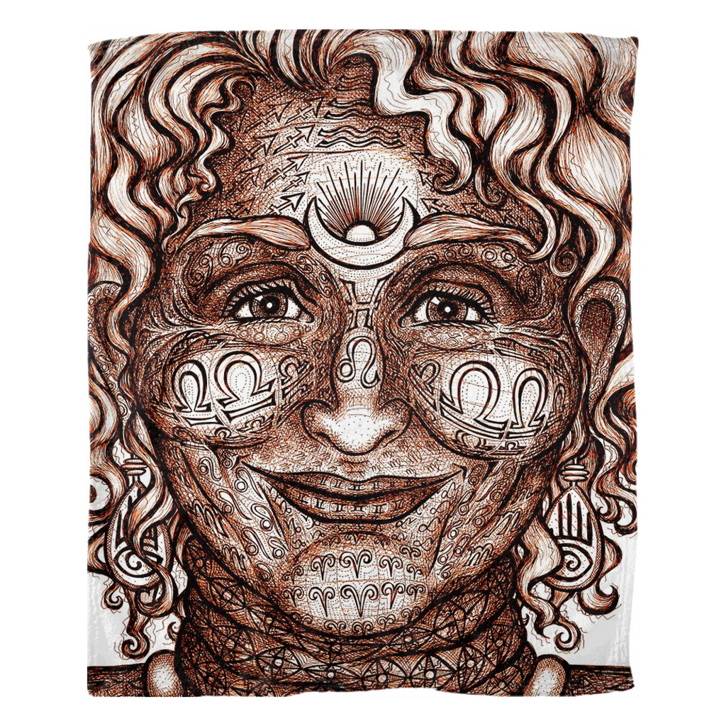 the-wisdom-keeper-of-intuition-brown-white-fleece-blanket – Wisdom Keepers