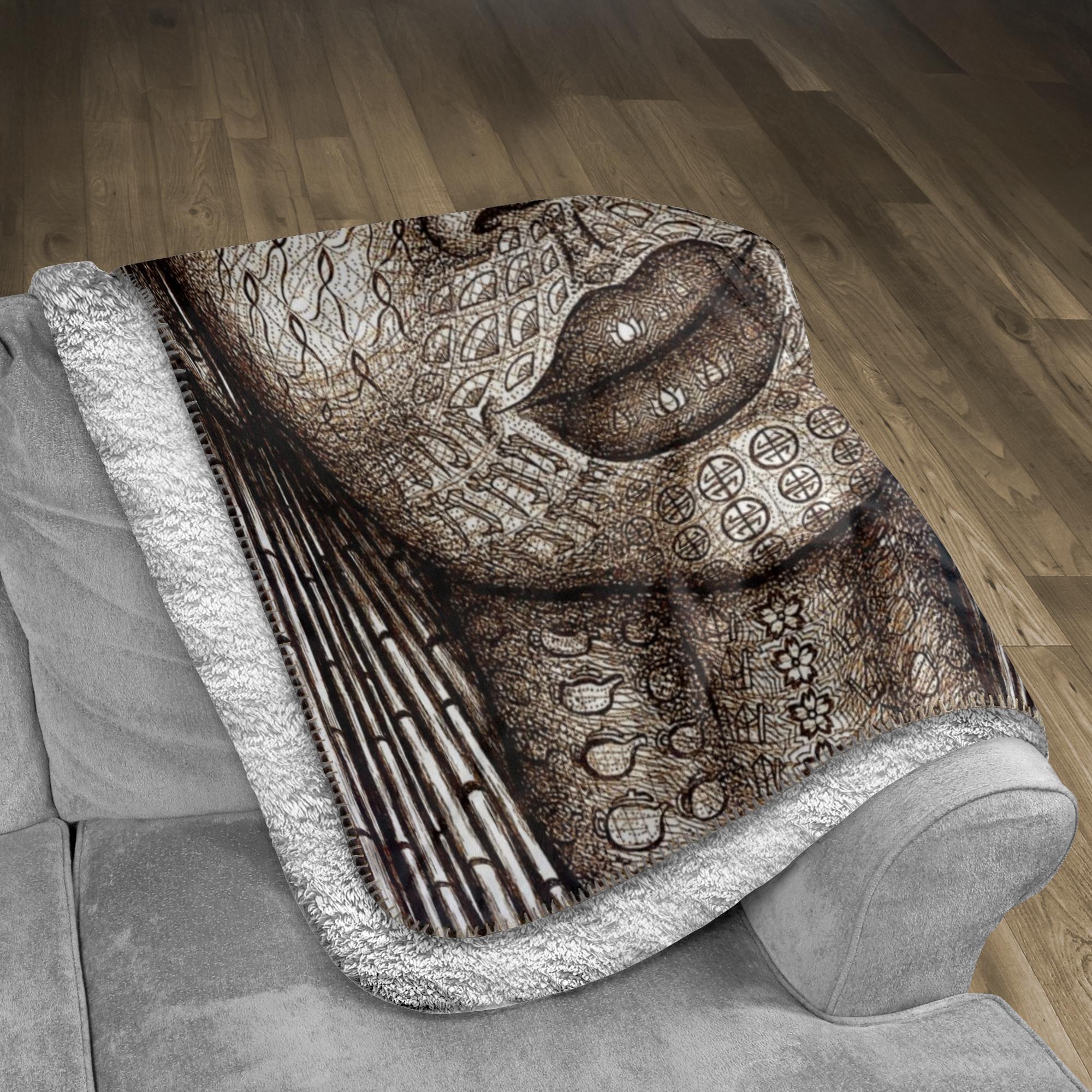 the-wisdom-keeper-of-naturalness-brown-white-fleece-sherpa-blanket – Wisdom Keepers