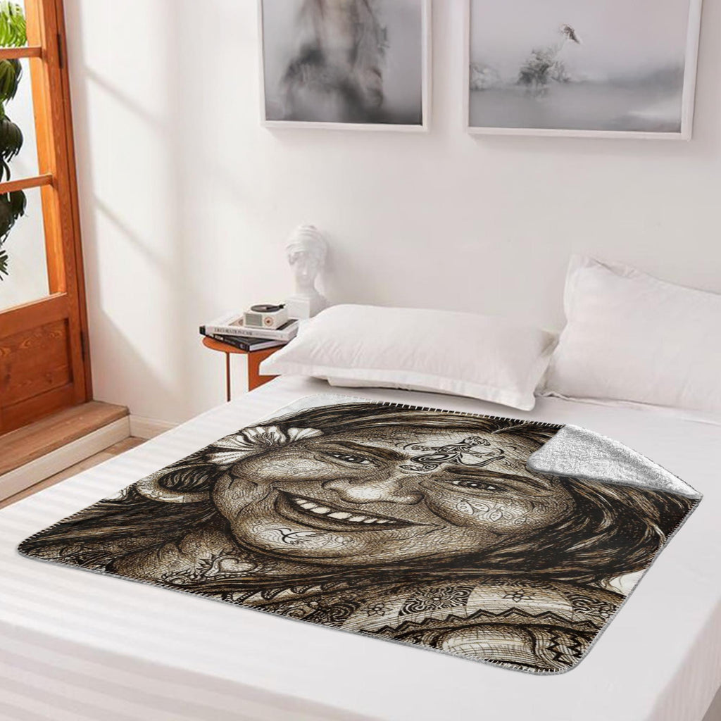 the-wisdom-keeper-of-delight-brown-white-fleece-sherpa-blanket – Wisdom Keepers