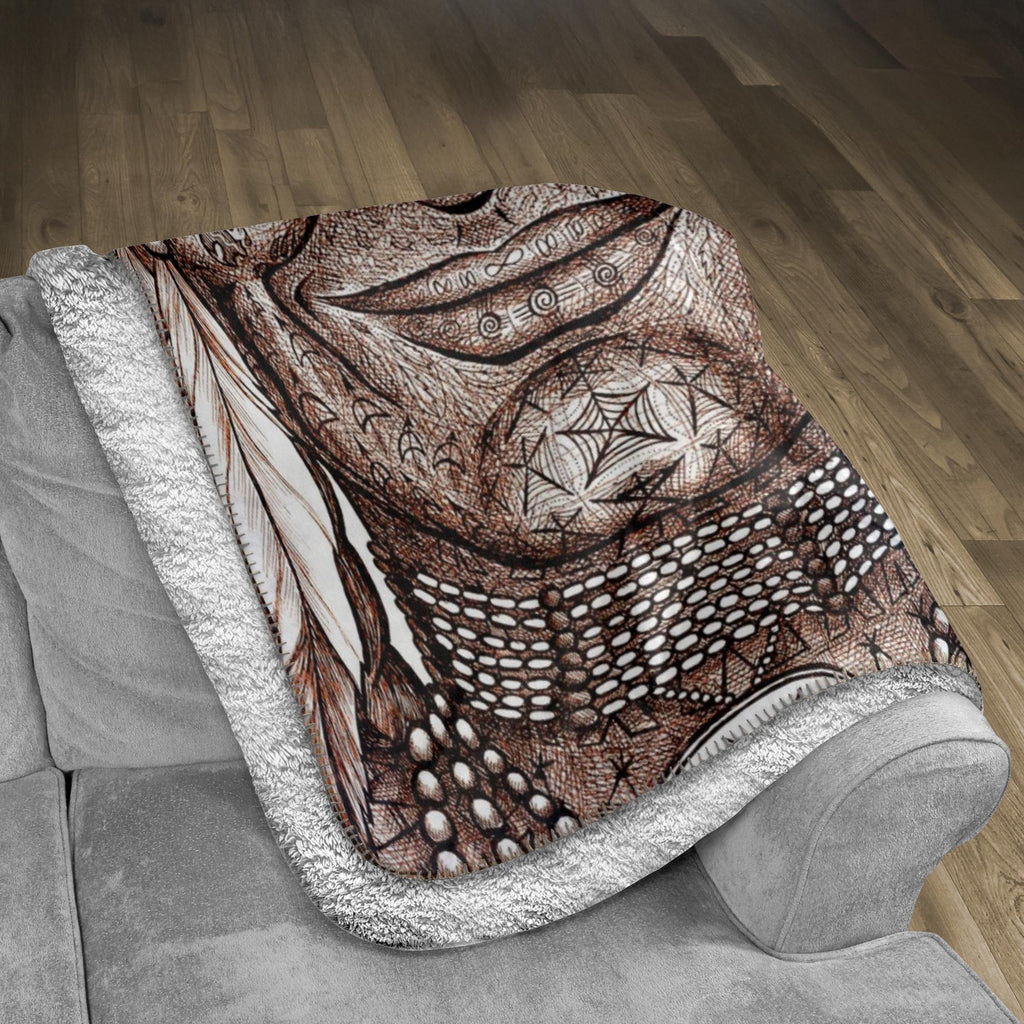 the-wisdom-keeper-of-leadership-brown-white-fleece-sherpa-blanket – Wisdom Keepers