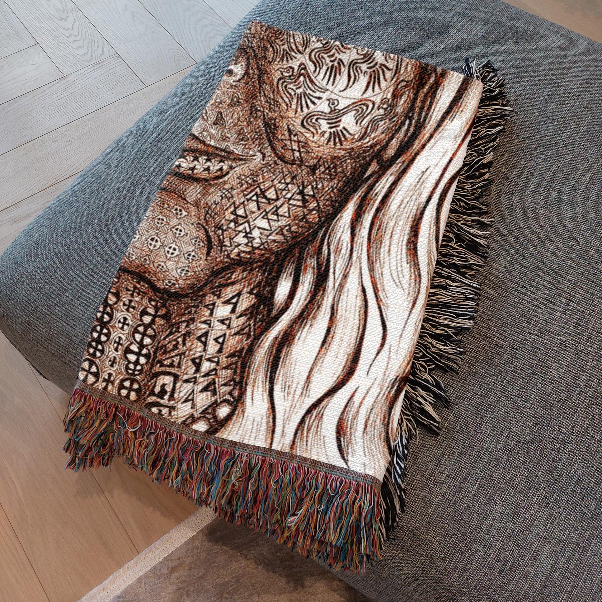 the-wisdom-keeper-of-transmutation-brown-white-woven-blanket – Wisdom Keepers