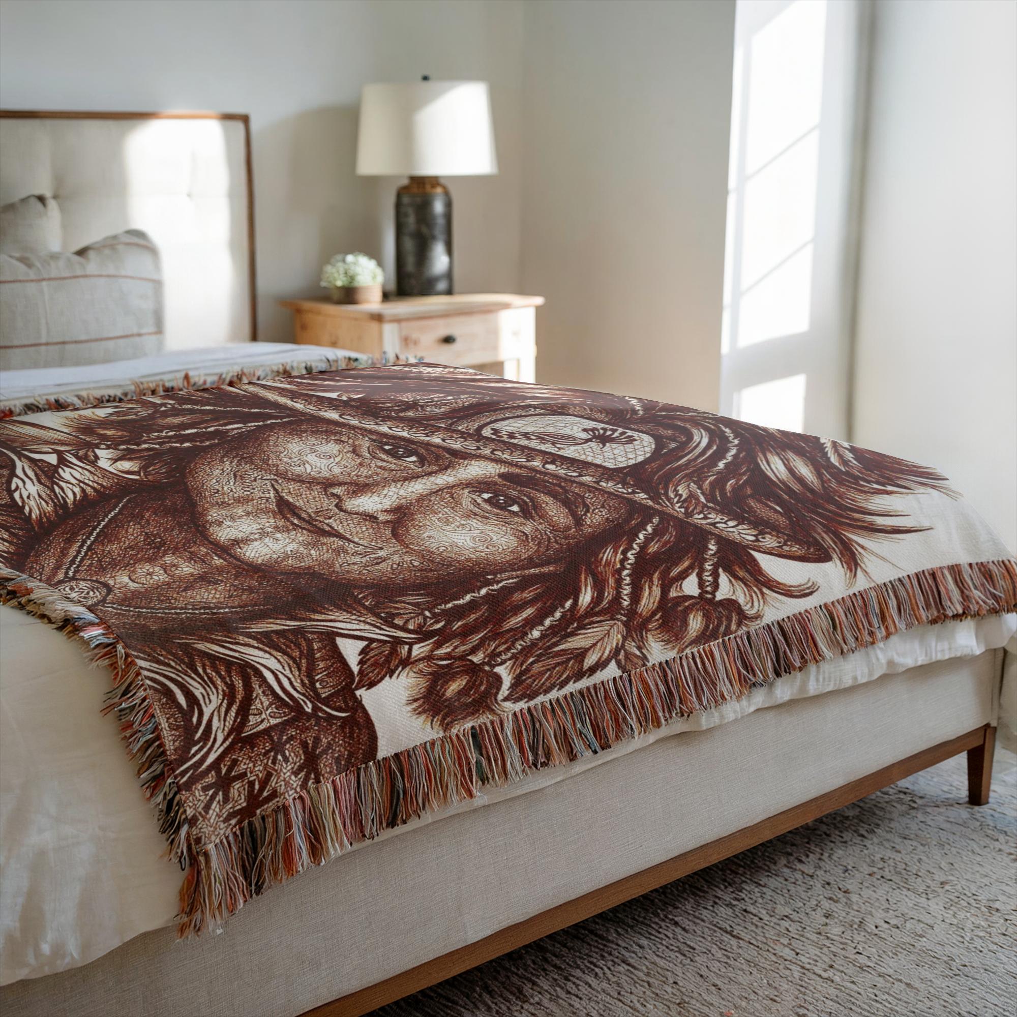 the-wisdom-keeper-of-integrity-brown-white-woven-blanket – Wisdom Keepers
