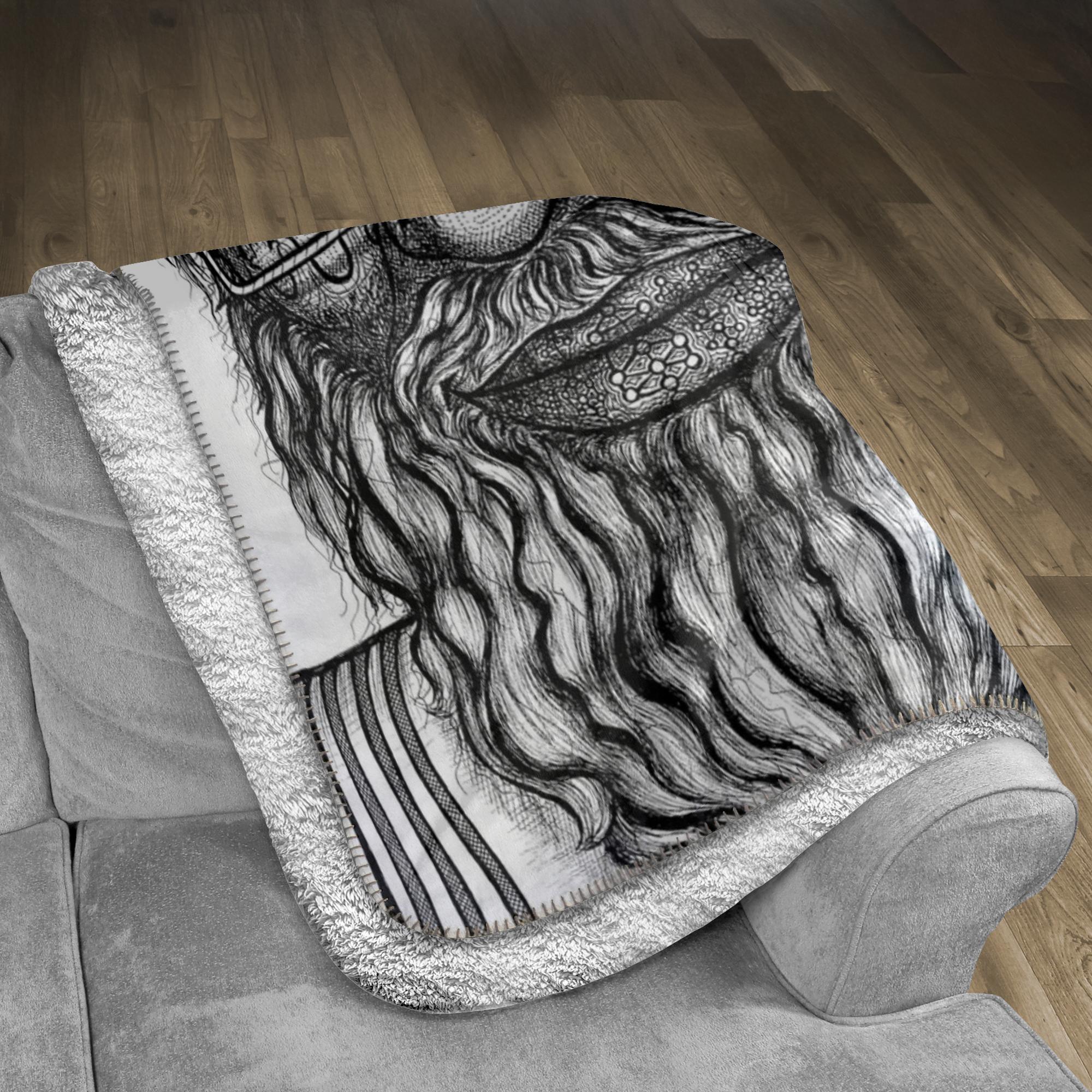 the-wisdom-keeper-of-omniscience-black-white-fleece-sherpa-blanket – Wisdom Keepers