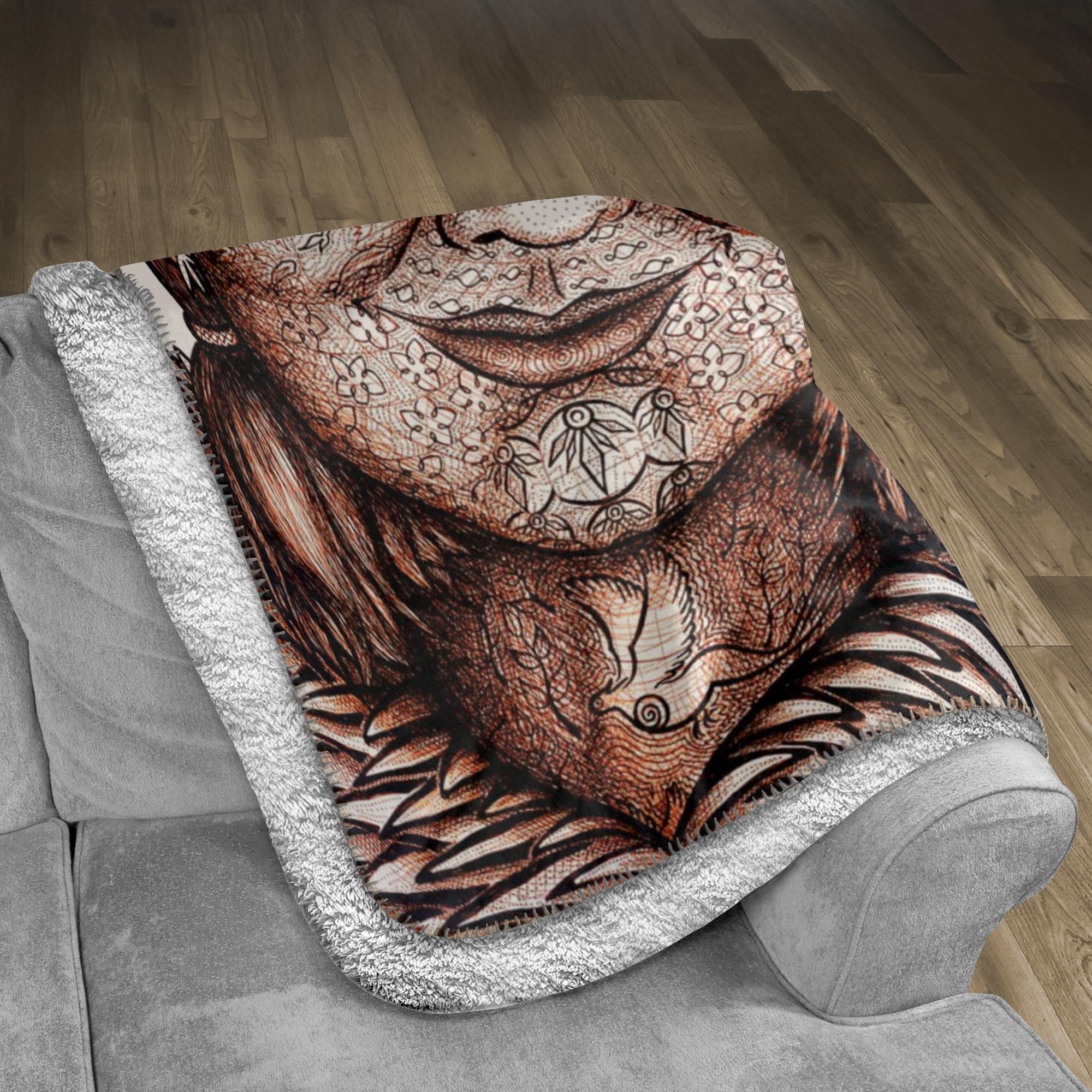 the-wisdom-keeper-of-idealism-brown-white-fleece-sherpa-blanket – Wisdom Keepers