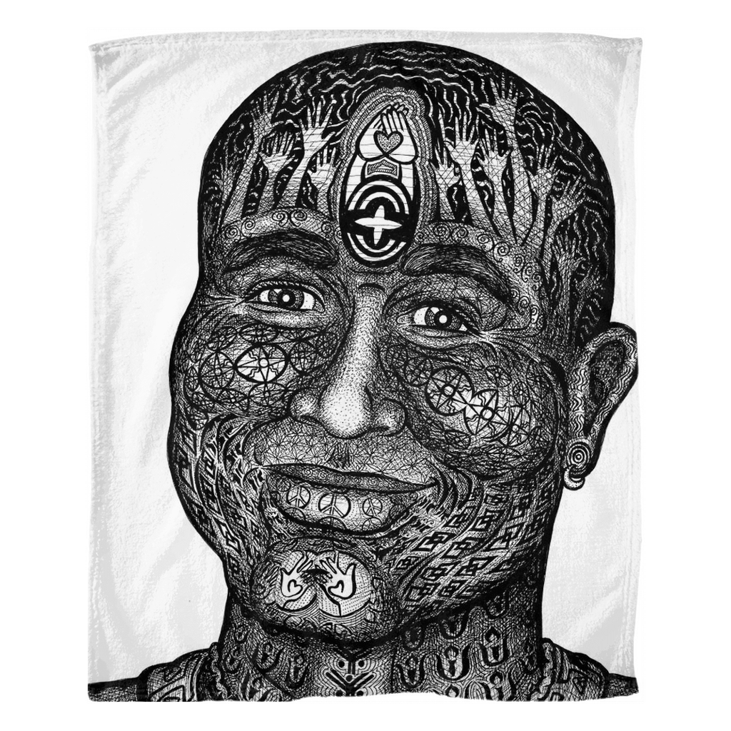 the-wisdom-keeper-of-humanity-black-white-fleece-blanket – Wisdom Keepers