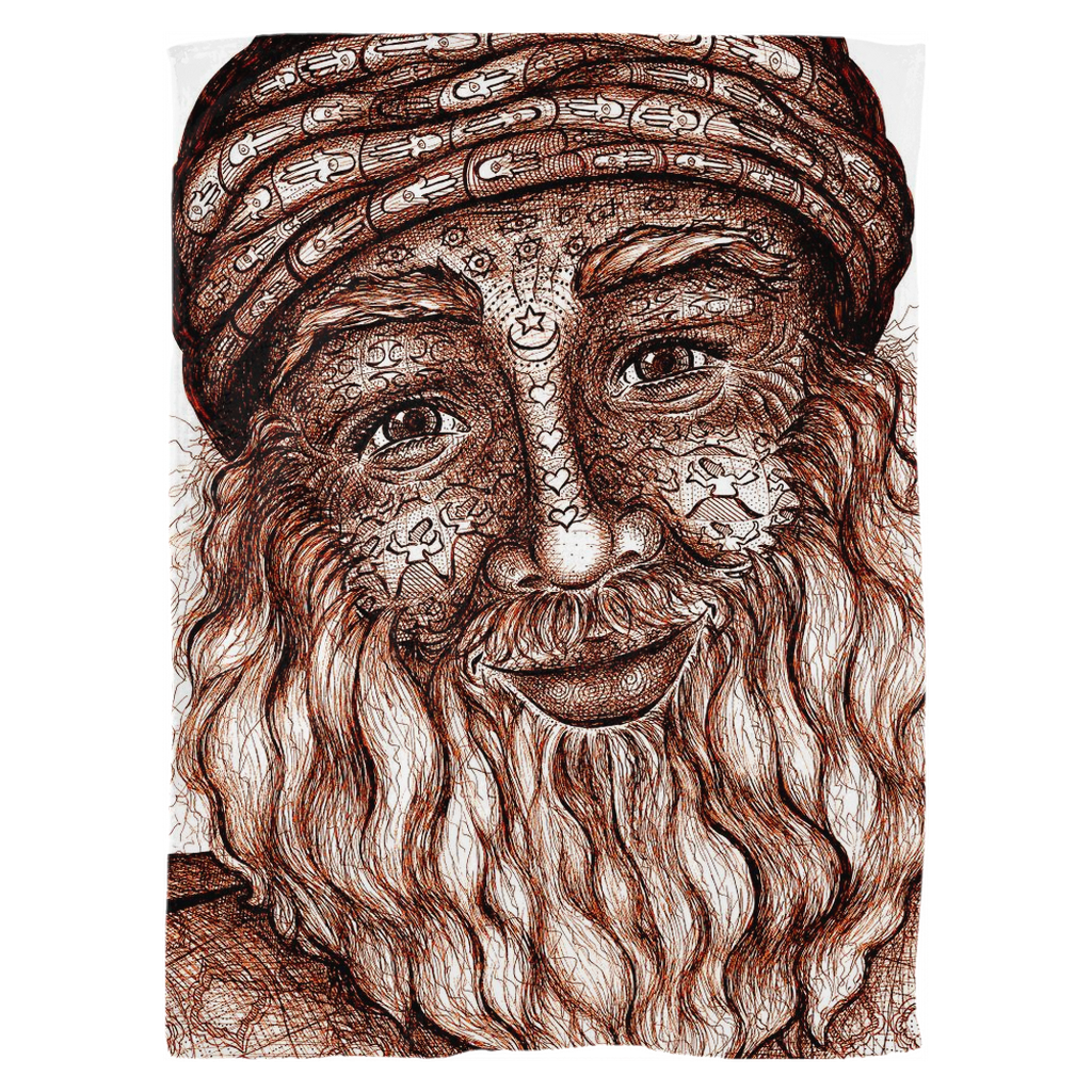the-wisdom-keeper-of-acceptance-brown-white-fleece-blanket – Wisdom Keepers