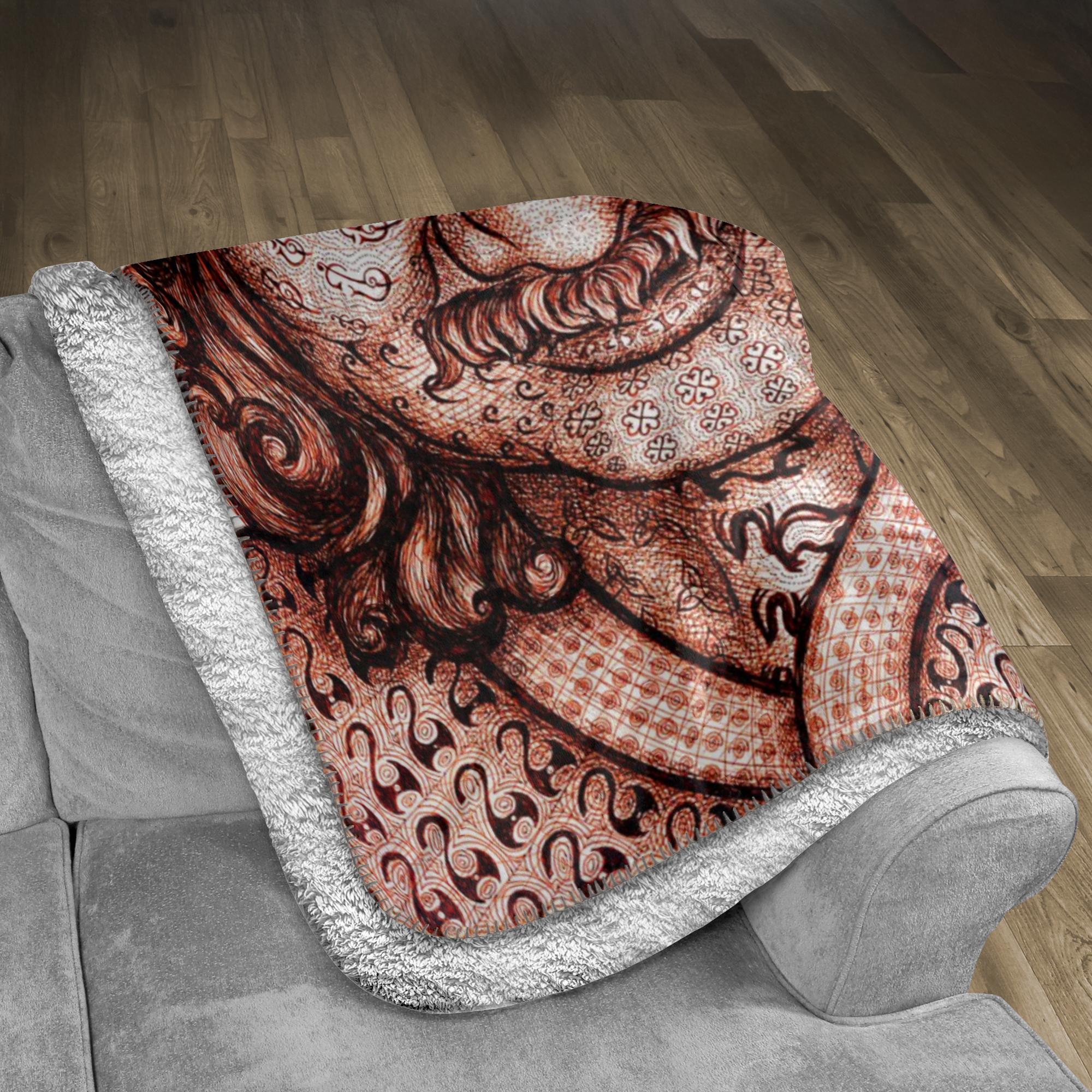the-wisdom-keeper-of-self-assurance-brown-white-fleece-sherpa-blanket – Wisdom Keepers