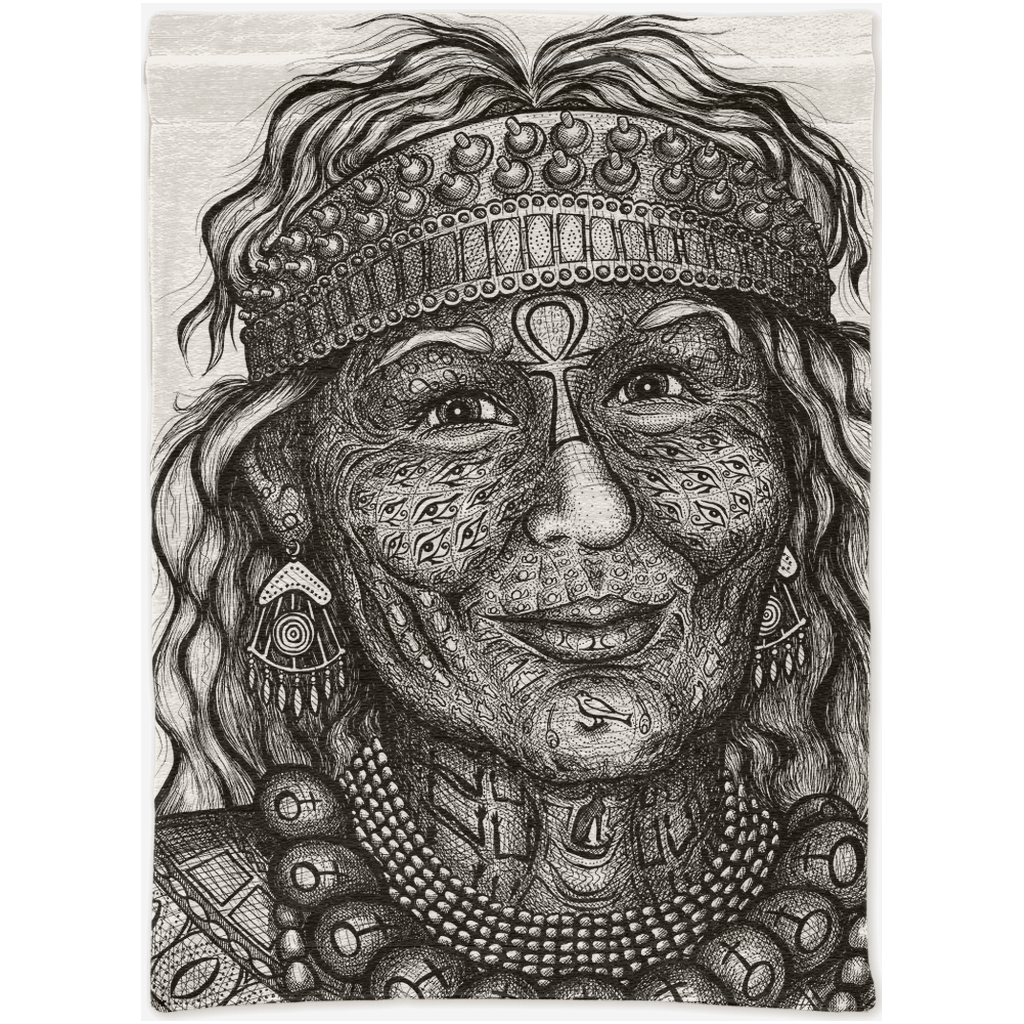 the-wisdom-keeper-of-anticipation-emanation-black-white-woven-tapestry – Wisdom Keepers