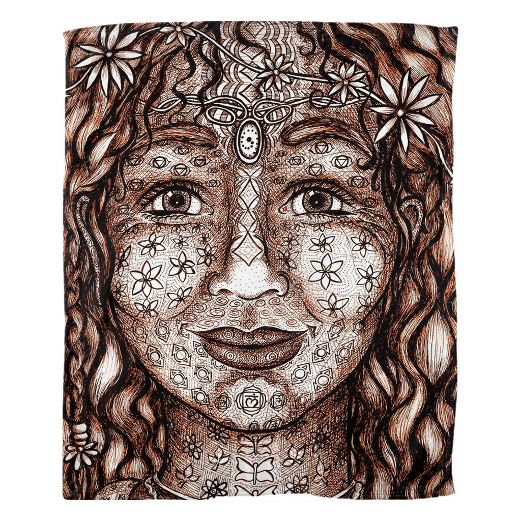 the-wisdom-keeper-of-magnetism-brown-white-fleece-blanket – Wisdom Keepers