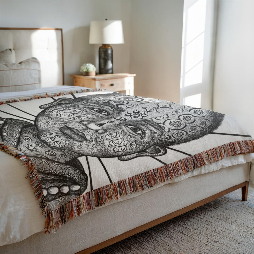 the-wisdom-keeper-of-initiative-awakening-black-white-woven-blanket – Wisdom Keepers