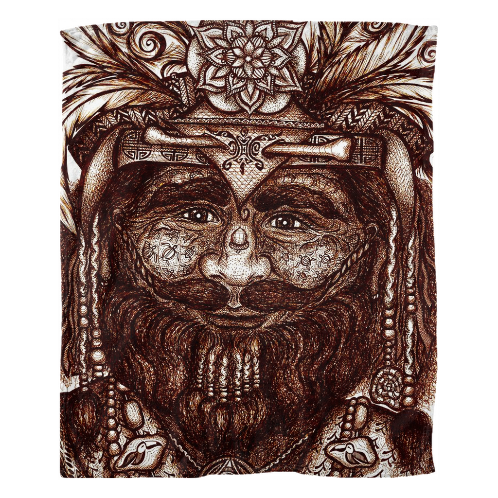the-wisdom-keeper-of-competence-brown-white-fleece-blanket – Wisdom Keepers