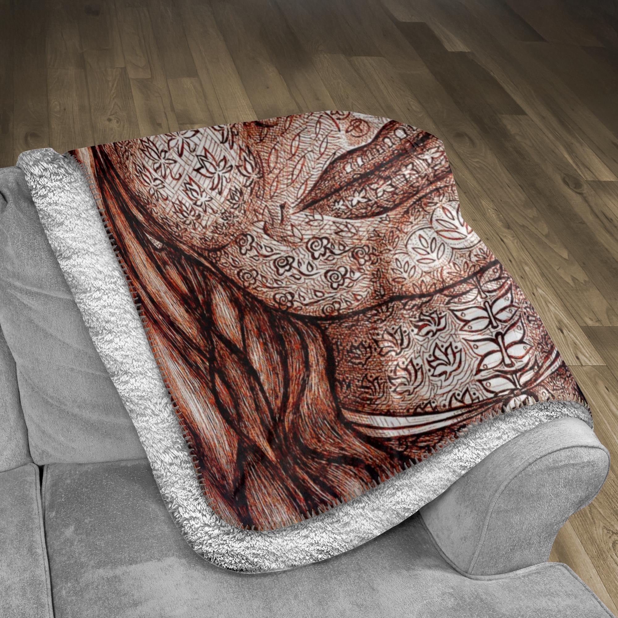 the-wisdom-keeper-of-imagination-brown-white-fleece-sherpa-blanket – Wisdom Keepers