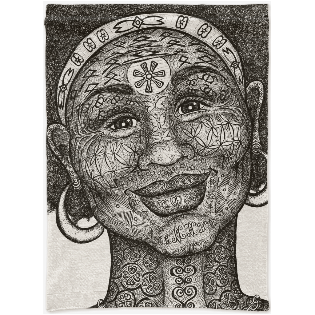 the-wisdom-keeper-of-freshness-beauty-black-white-woven-tapestry – Wisdom Keepers