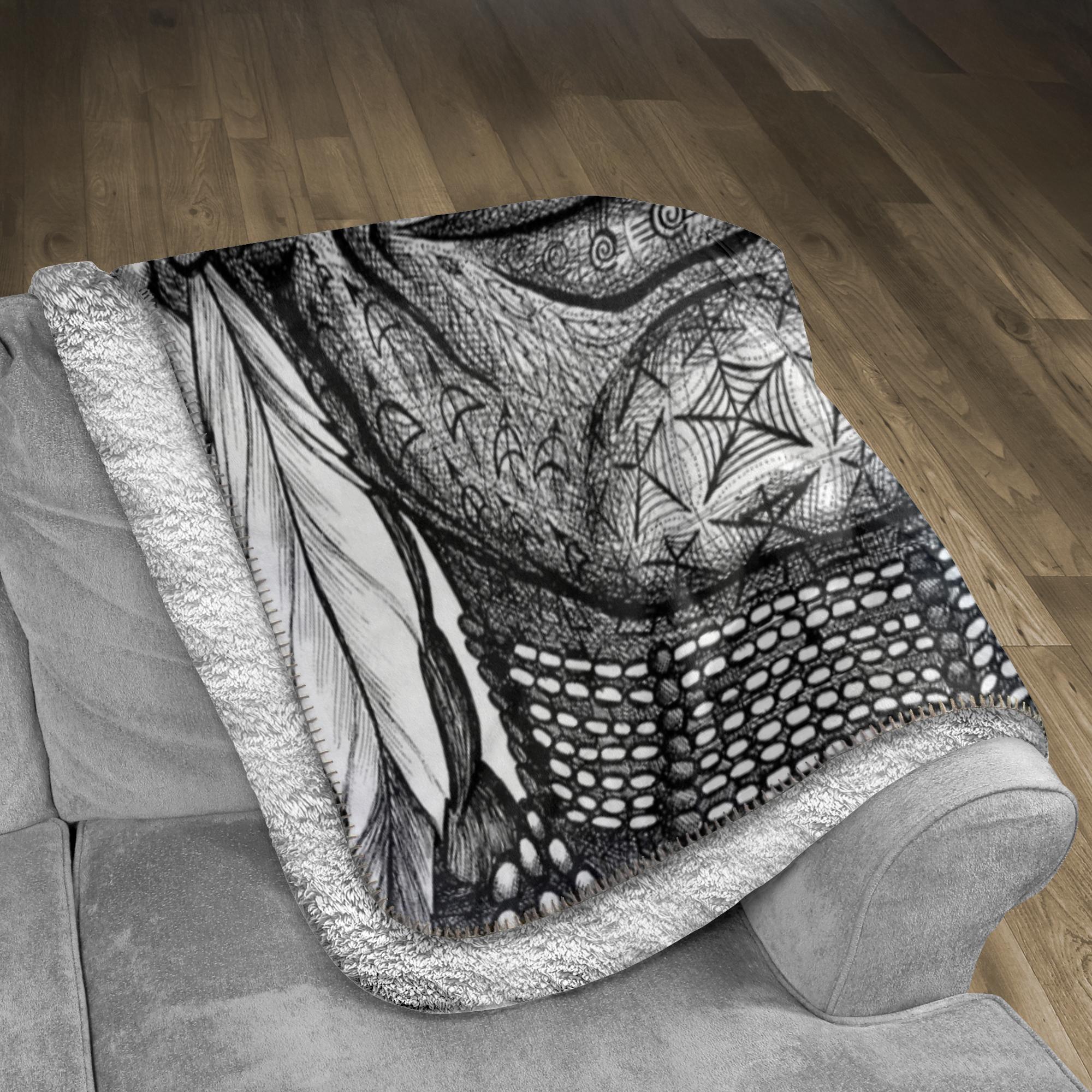 the-wisdom-keeper-of-leadership-black-white-fleece-sherpa-blanket – Wisdom Keepers