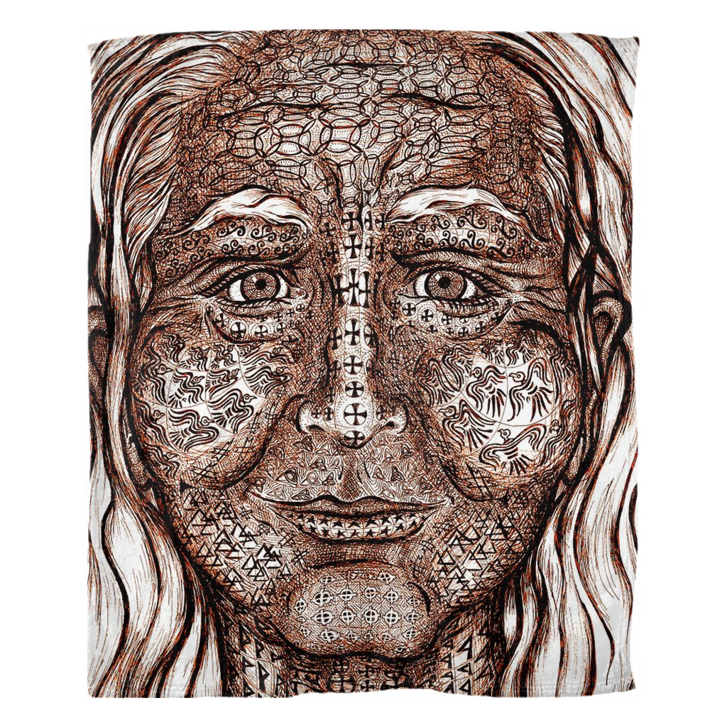 the-wisdom-keeper-of-transmutation-brown-white-fleece-blanket – Wisdom Keepers