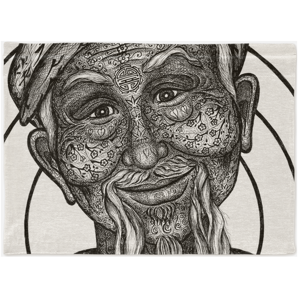 the-wisdom-keeper-of-patience-black-white-woven-tapestry – Wisdom Keepers