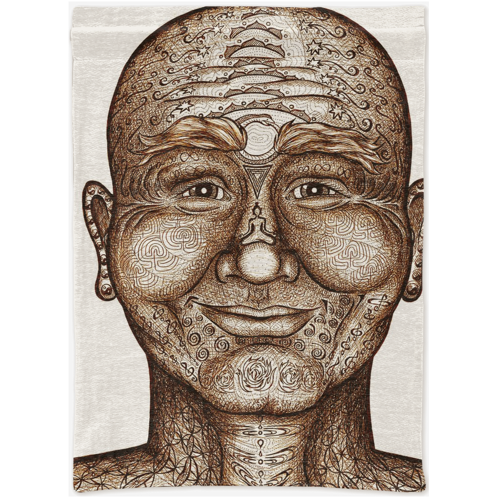 the-wisdom-keeper-of-non-attachment-celebration-brown-white-woven-tapestry – Wisdom Keepers