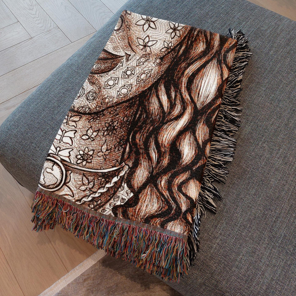 the-wisdom-keeper-of-magnetism-brown-white-woven-blanket – Wisdom Keepers