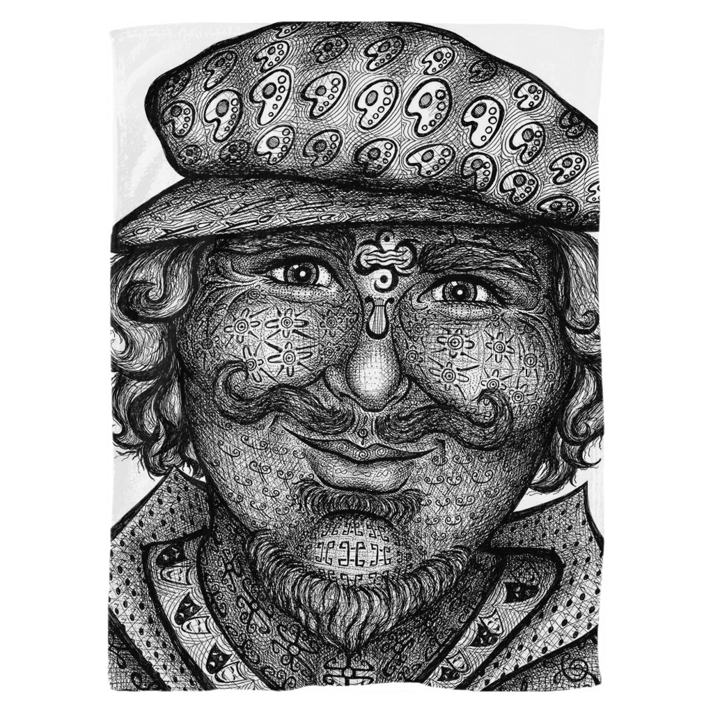 the-wisdom-keeper-of-artfulness-black-white-fleece-blanket – Wisdom Keepers