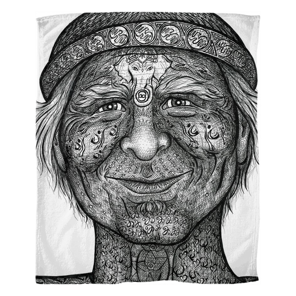 the-wisdom-keeper-of-inquiry-truth-black-white-fleece-blanket – Wisdom Keepers