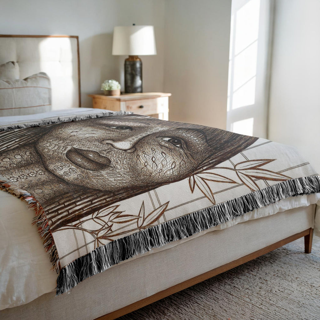 the-wisdom-keeper-of-naturalness-brown-white-woven-blanket – Wisdom Keepers