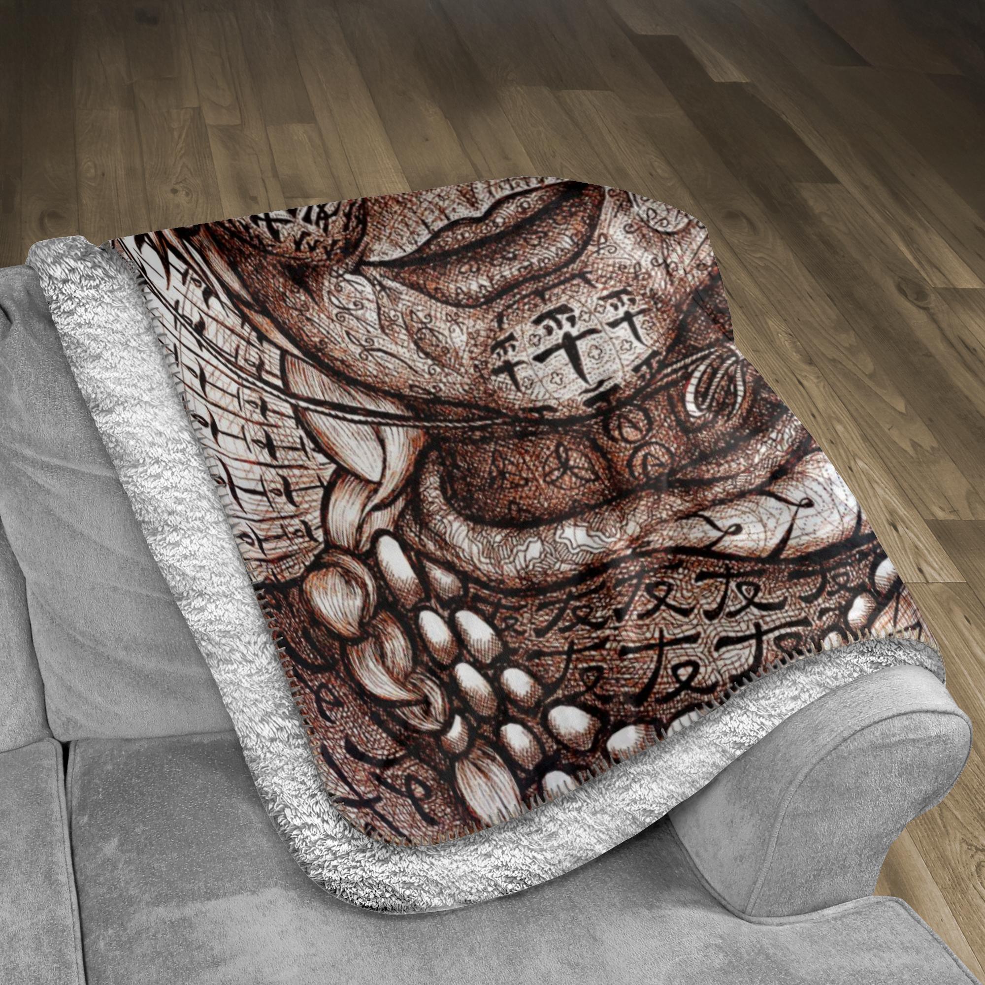the-wisdom-keeper-of-inspiration-brown-white-fleece-sherpa-blanket – Wisdom Keepers