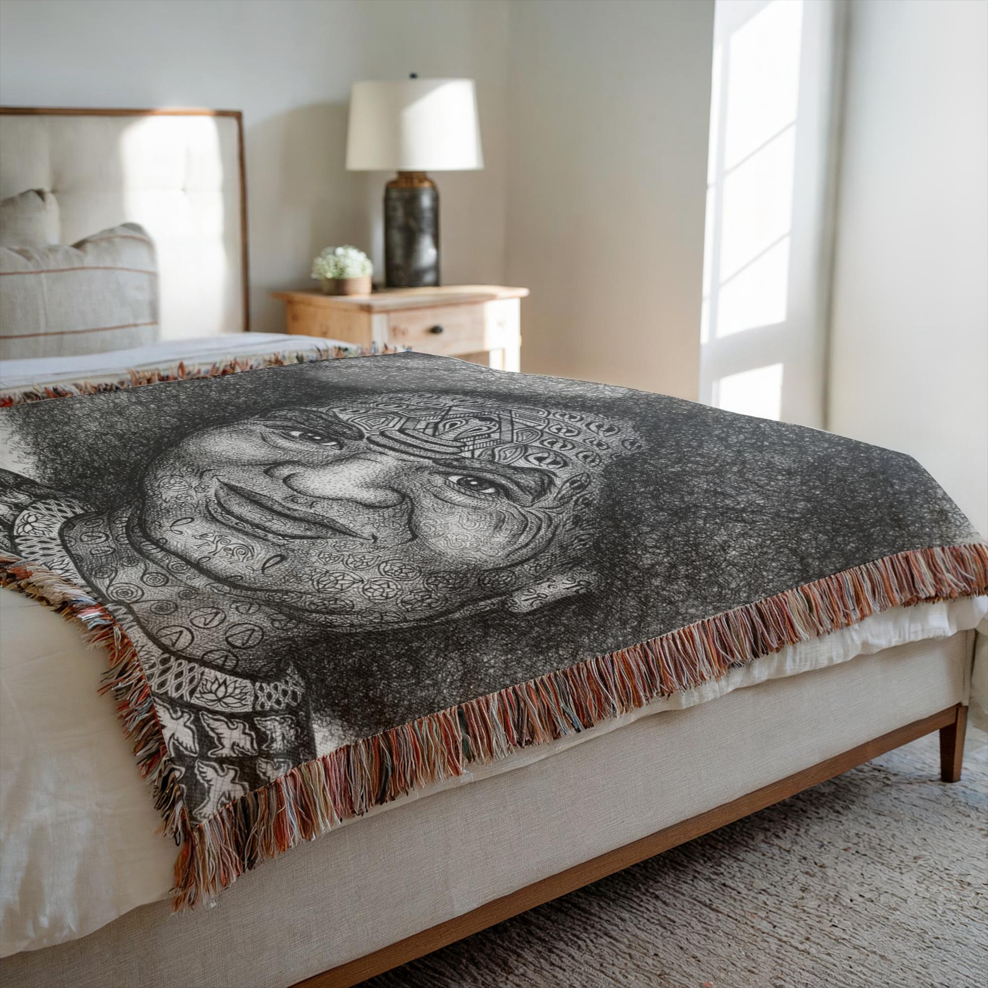 the-wisdom-keeper-of-aspiration-black-white-woven-blanket – Wisdom Keepers