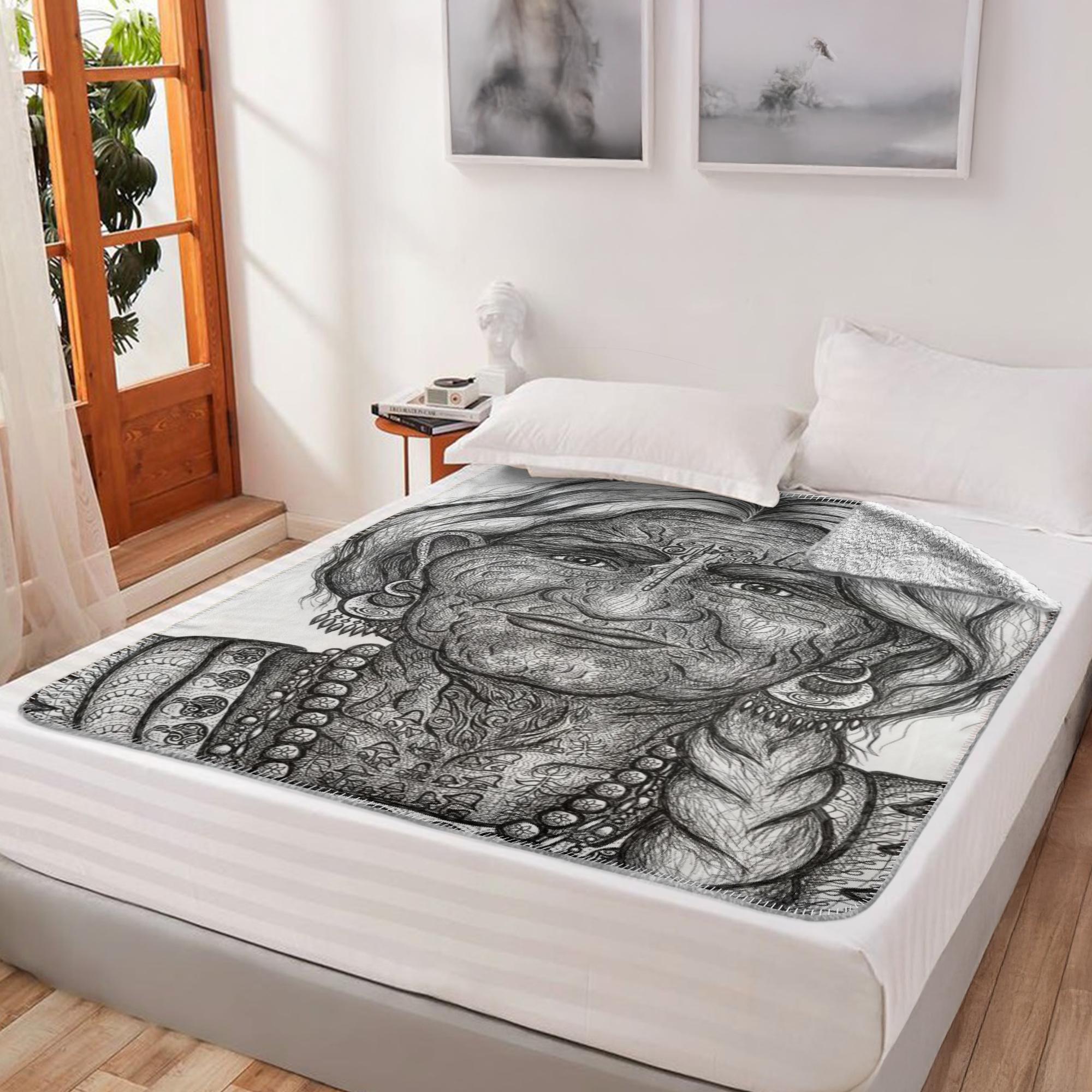 WK7_Black_White_Fleece_Sherpa_Blanket-60x80