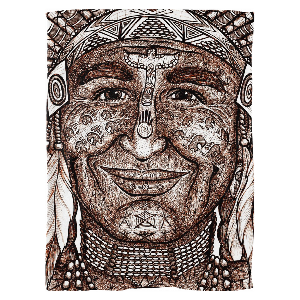 the-wisdom-keeper-of-leadership-brown-white-fleece-blanket – Wisdom Keepers