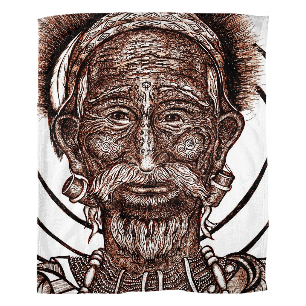 the-wisdom-keeper-of-versatility-brown-white-fleece-blanket – Wisdom Keepers