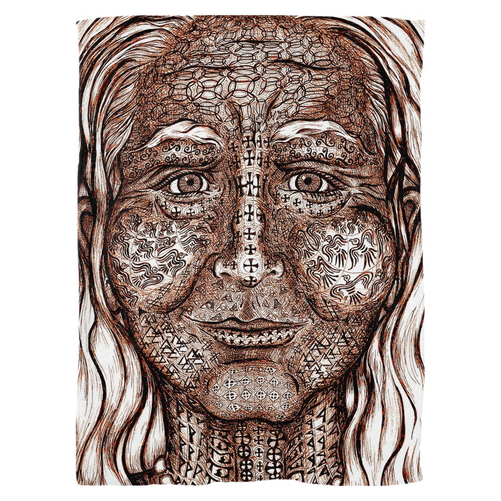 the-wisdom-keeper-of-transmutation-brown-white-fleece-blanket – Wisdom Keepers