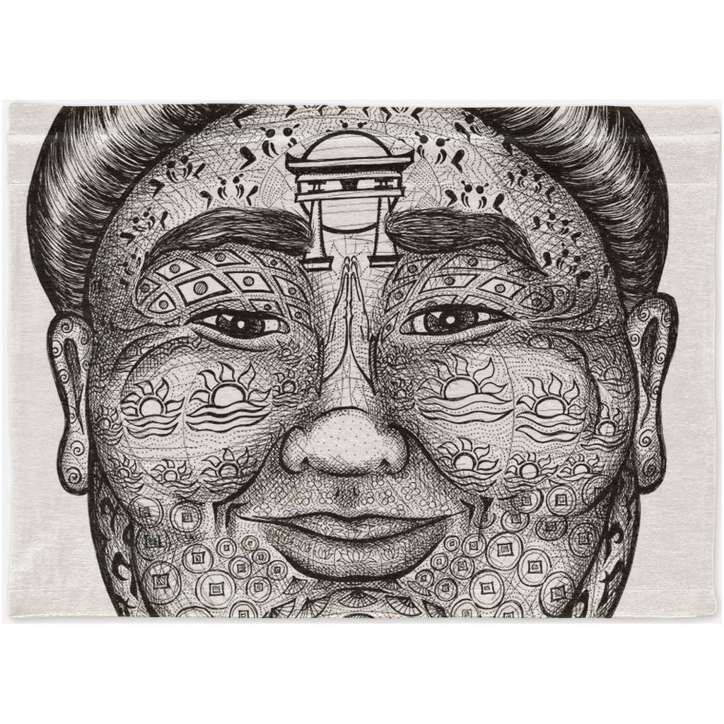 the-wisdom-keeper-of-strength-black-white-woven-tapestry – Wisdom Keepers