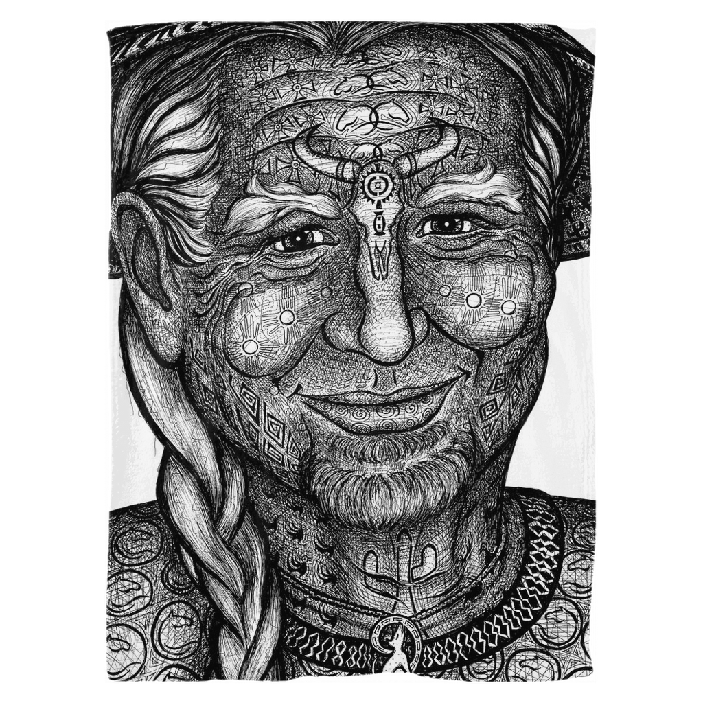 the-wisdom-keeper-of-teamwork-black-white-fleece-blanket – Wisdom Keepers