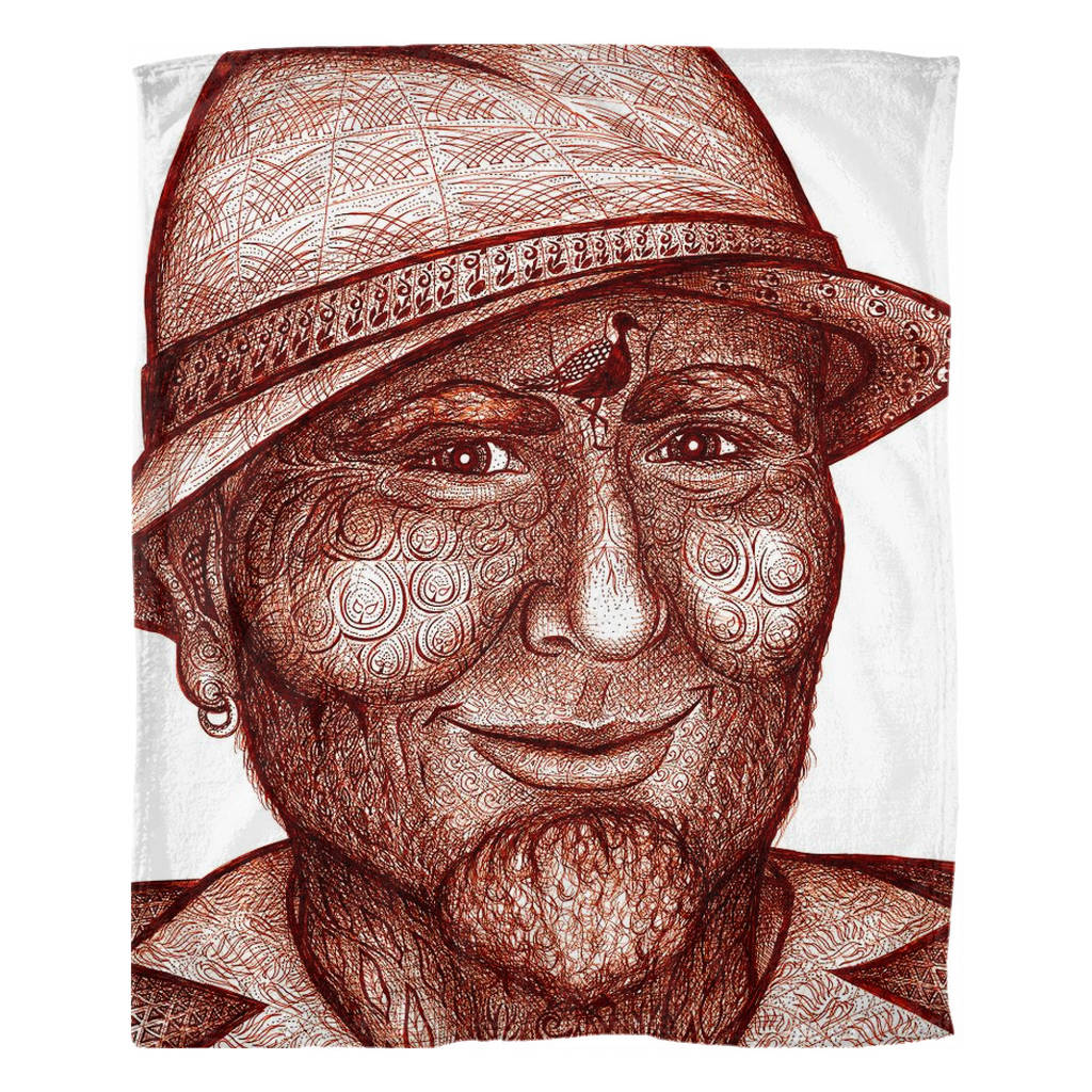 the-wisdom-keeper-of-stillness-brown-white-fleece-blanket – Wisdom Keepers