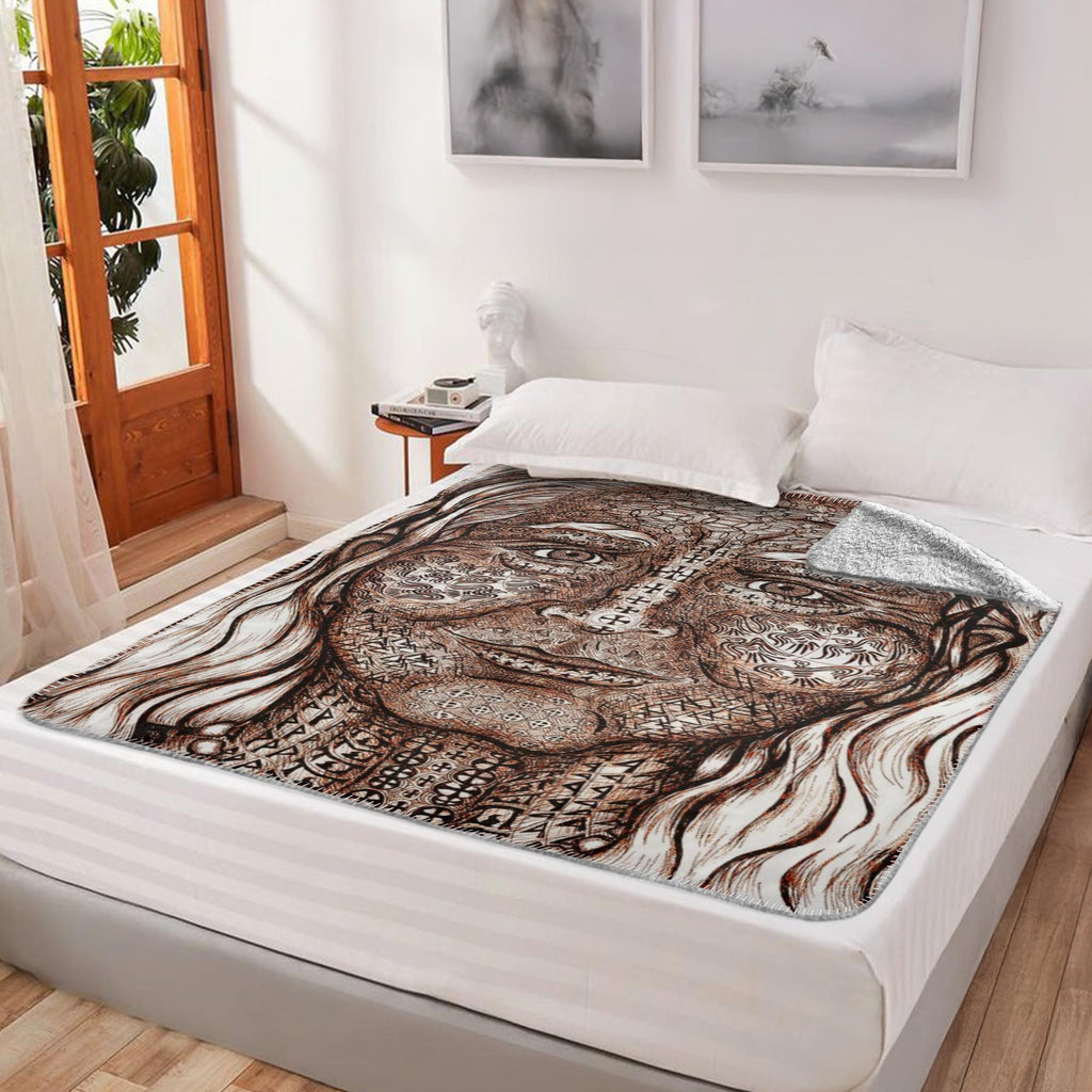 the-wisdom-keeper-of-transmutation-brown-white-fleece-sherpa-blanket – Wisdom Keepers