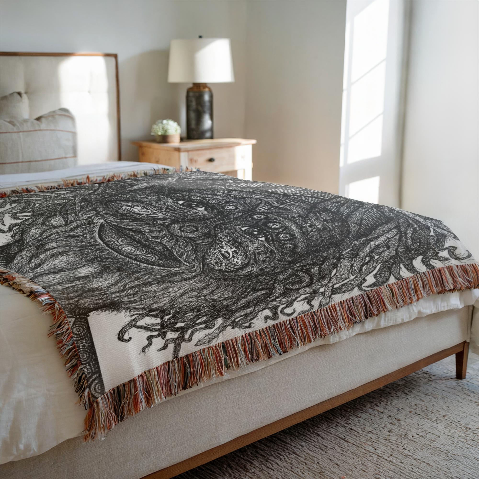 the-wisdom-keeper-of-orientation-unity-black-white-woven-blanket – Wisdom Keepers