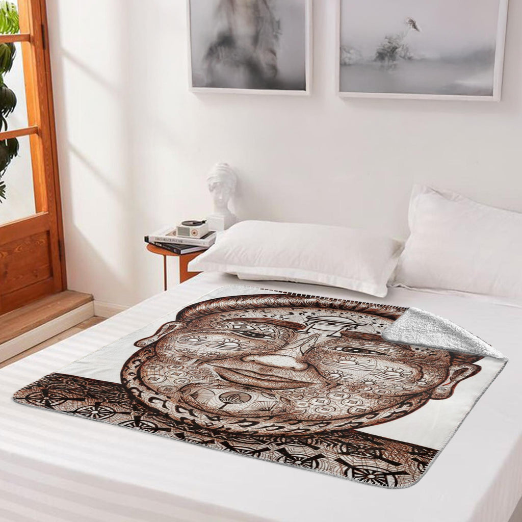 the-wisdom-keeper-of-strength-brown-white-fleece-sherpa-blanket – Wisdom Keepers