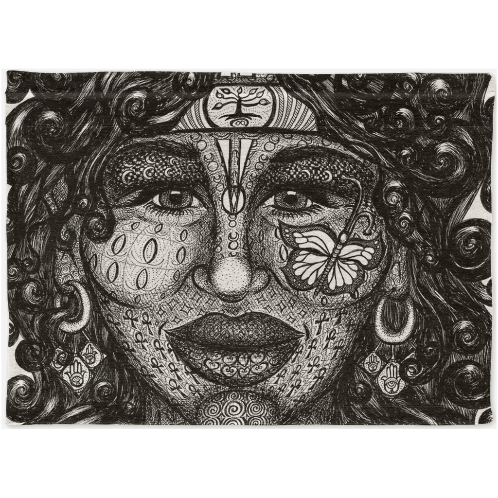 the-wisdom-keeper-of-determination-black-white-woven-tapestry – Wisdom Keepers