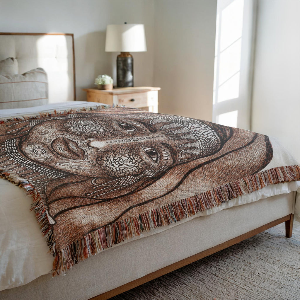 the-wisdom-keeper-of-empathy-brown-white-woven-blanket – Wisdom Keepers