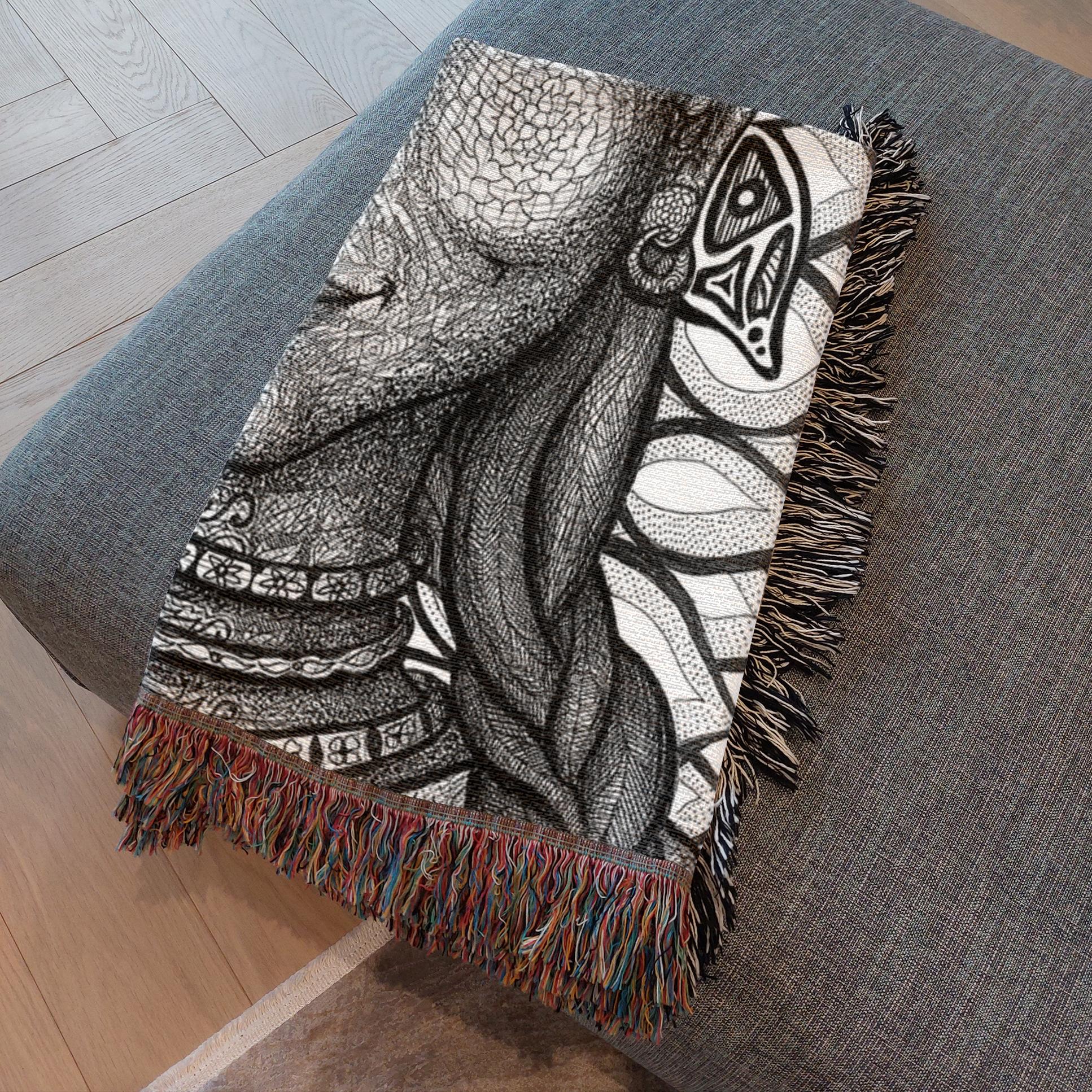 the-wisdom-keeper-of-innovation-innocence-black-white-woven-blanket – Wisdom Keepers