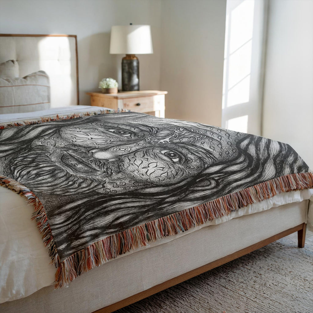the-wisdom-keeper-of-authority-black-white-woven-blanket – Wisdom Keepers