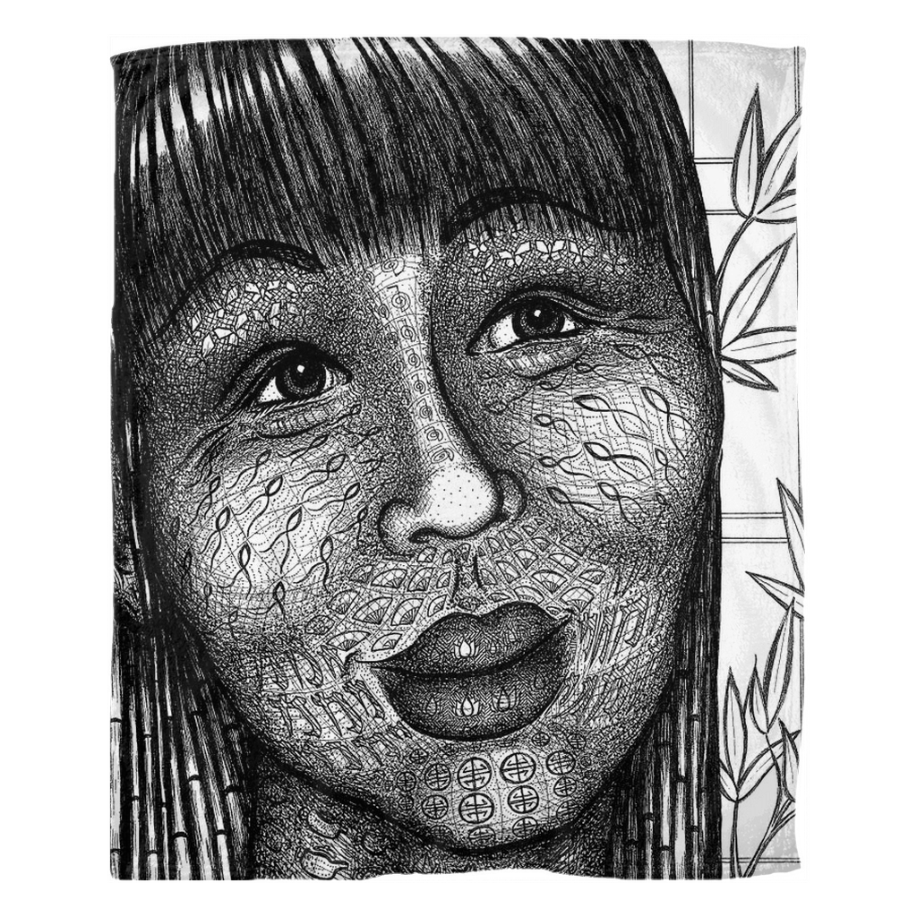 the-wisdom-keeper-of-naturalness-black-white-fleece-blanket – Wisdom Keepers