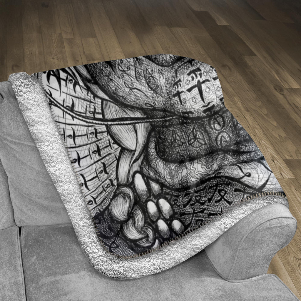the-wisdom-keeper-of-inspiration-black-white-fleece-sherpa-blanket – Wisdom Keepers