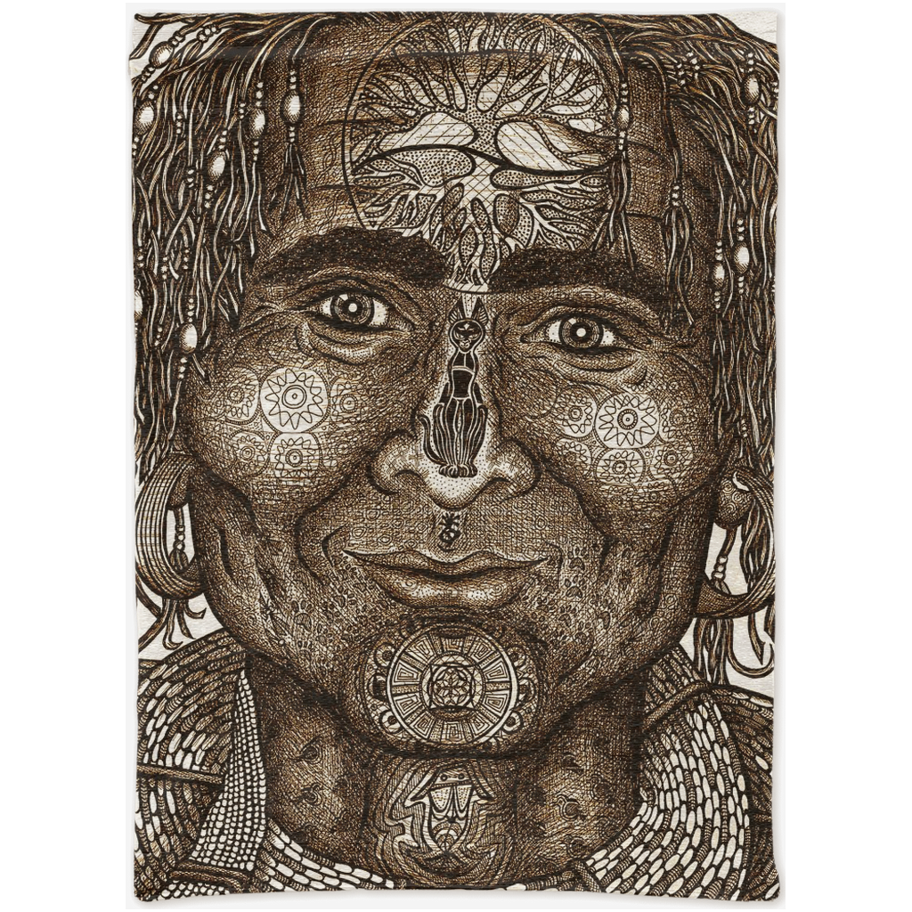the-wisdom-keeper-of-resolve-brown-white-woven-tapestry – Wisdom Keepers