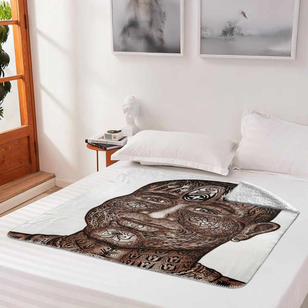 the-wisdom-keeper-of-humanity-brown-white-fleece-sherpa-blanket – Wisdom Keepers
