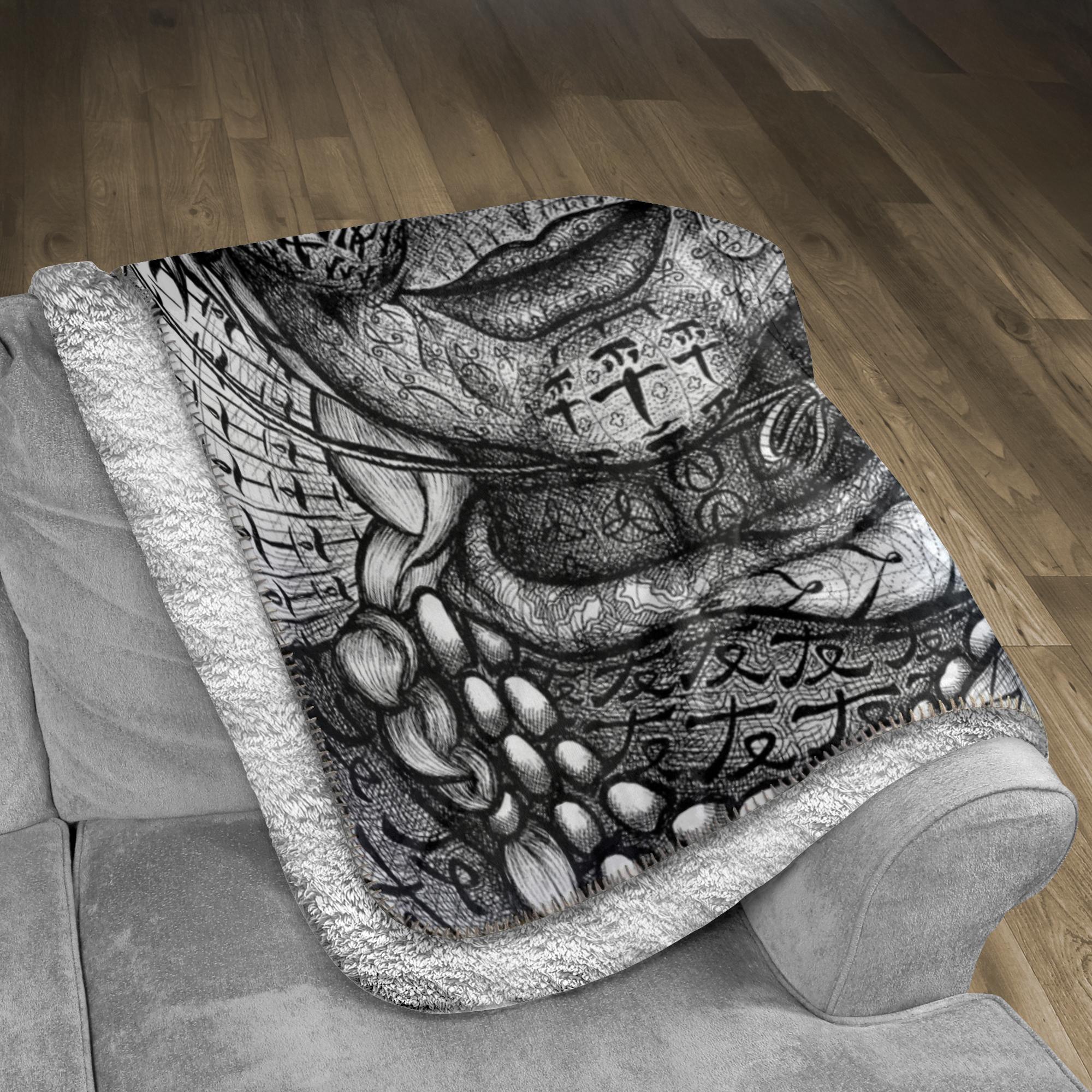 the-wisdom-keeper-of-inspiration-black-white-fleece-sherpa-blanket – Wisdom Keepers