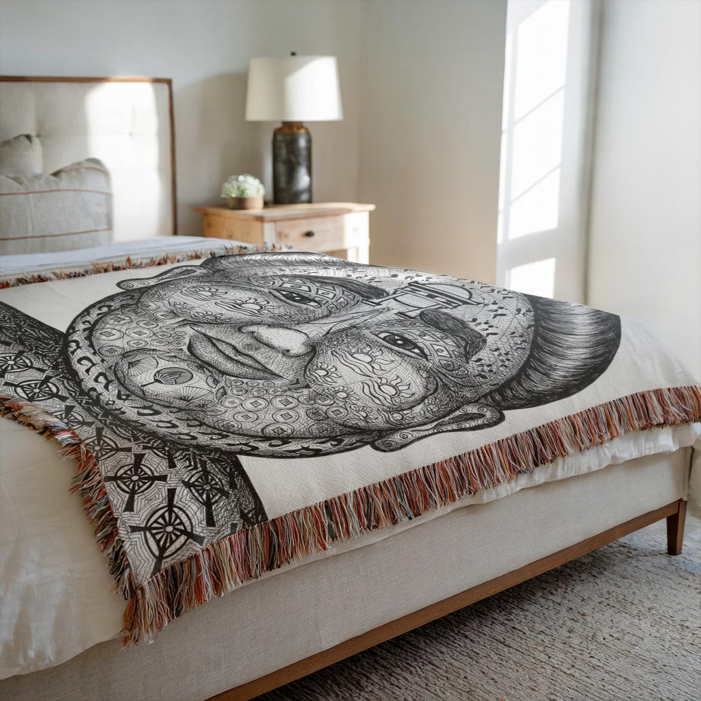 the-wisdom-keeper-of-strength-black-white-woven-blanket – Wisdom Keepers
