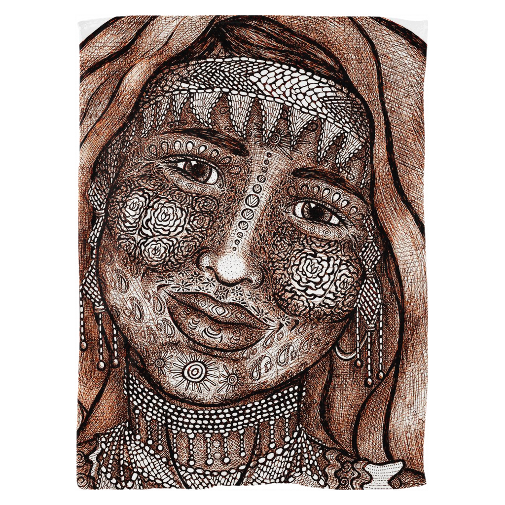 the-wisdom-keeper-of-empathy-brown-white-fleece-blanket – Wisdom Keepers